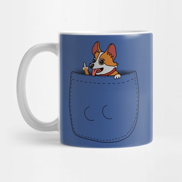 Cute Corgi in My Pocket by magentasponge